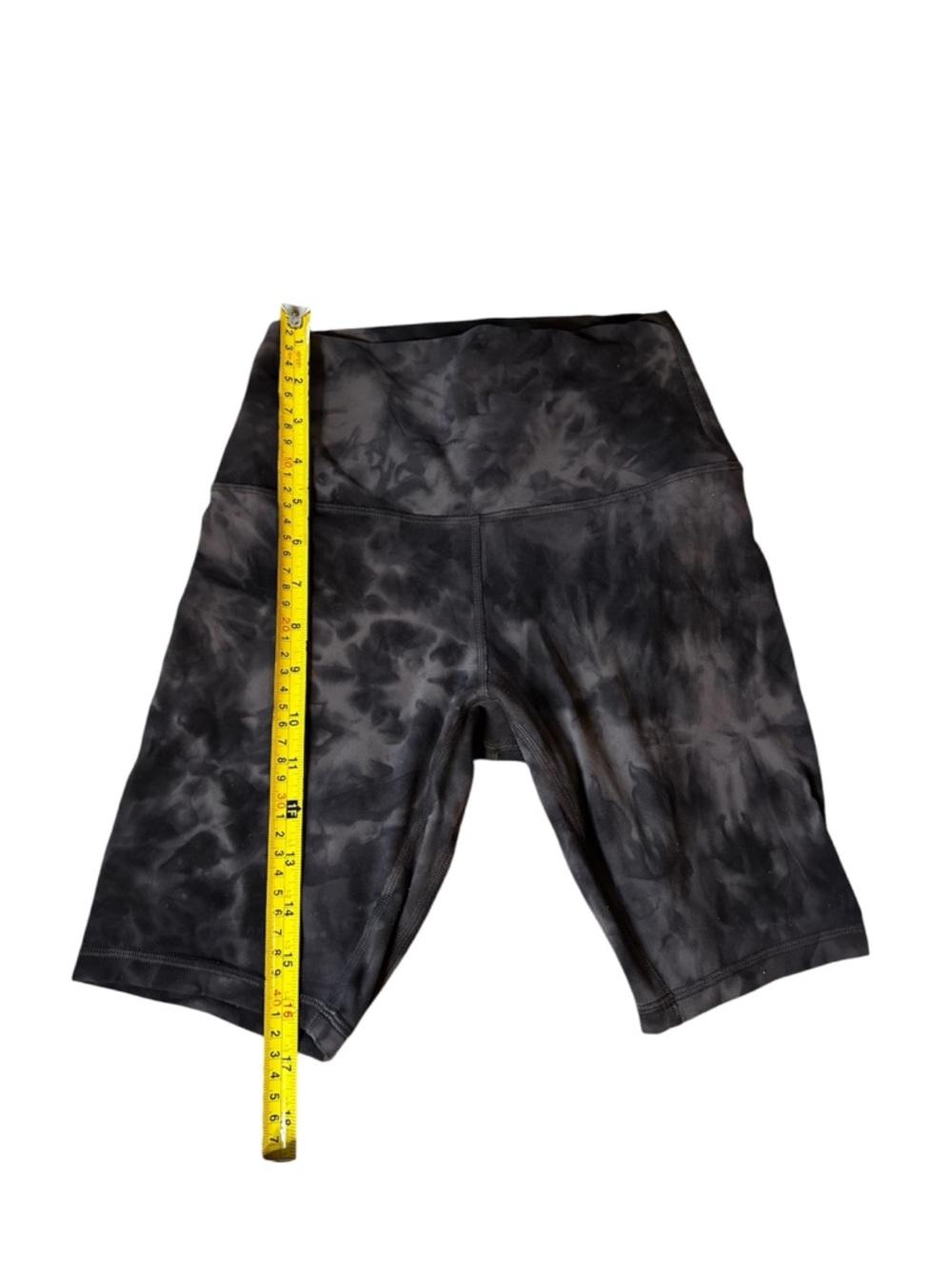Black Lululemon Tie-Dye Bike Shorts